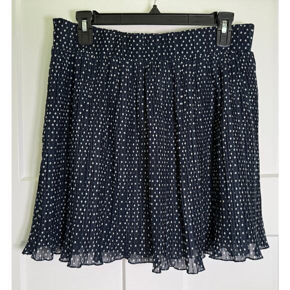 Pins and Needles Navy White Polka Dot Mini Skirt Size MEDIUM‎ - Picture 1 of 8